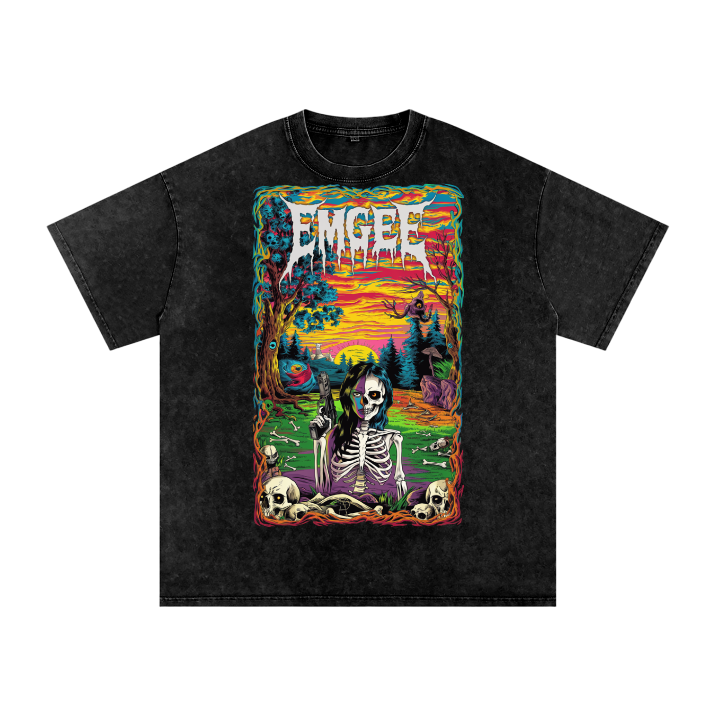 EMGEE Acid Wash Oversize T-Shirt