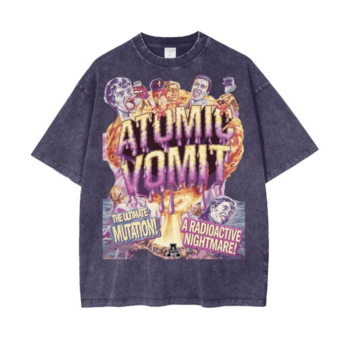 Aonaran Graphic Acid Wash Oversize T-Shirt