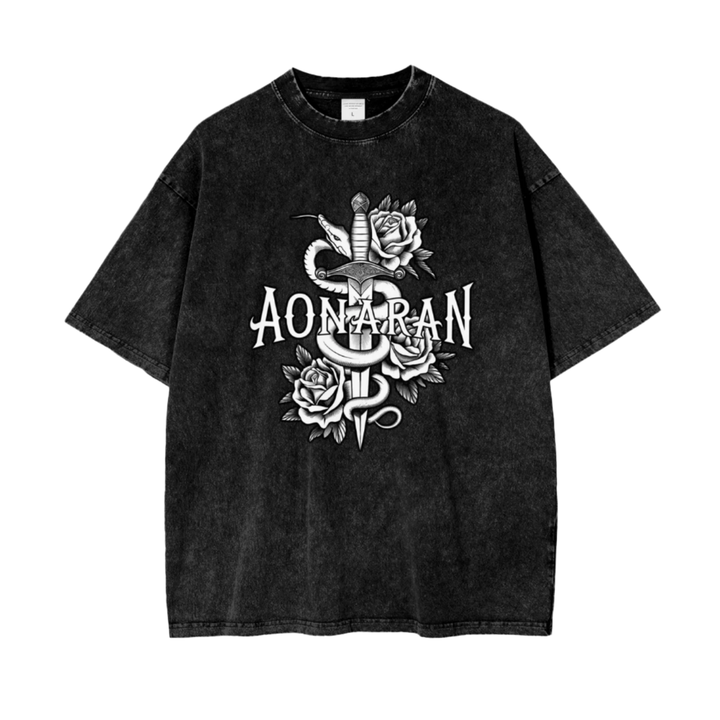 Aonaran Graphic Acid Wash Oversize T-Shirt