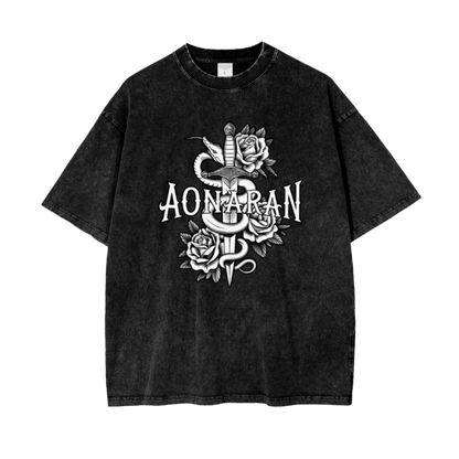 Aonaran Graphic Acid Wash Oversize T-Shirt