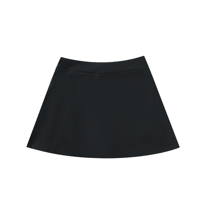 Aonaran Varsity High-Waist Pocketed A-Line Skirt