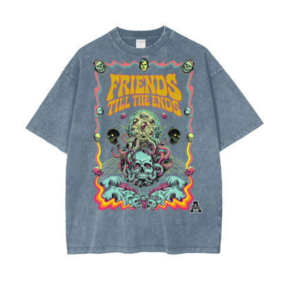 Aonaran Graphic Acid Wash Oversize T-Shirt