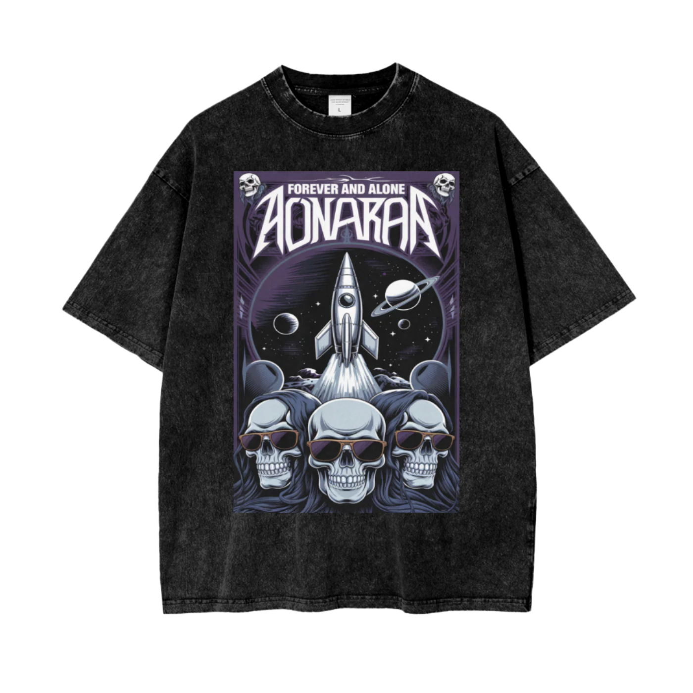 Aonaran Graphic Acid Wash Oversize T-Shirt