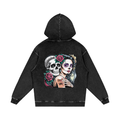 QueenSteph Acid Wash Oversize Hoodie