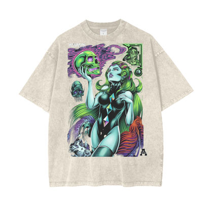 Aonaran Graphic Acid Wash Oversize T-Shirt