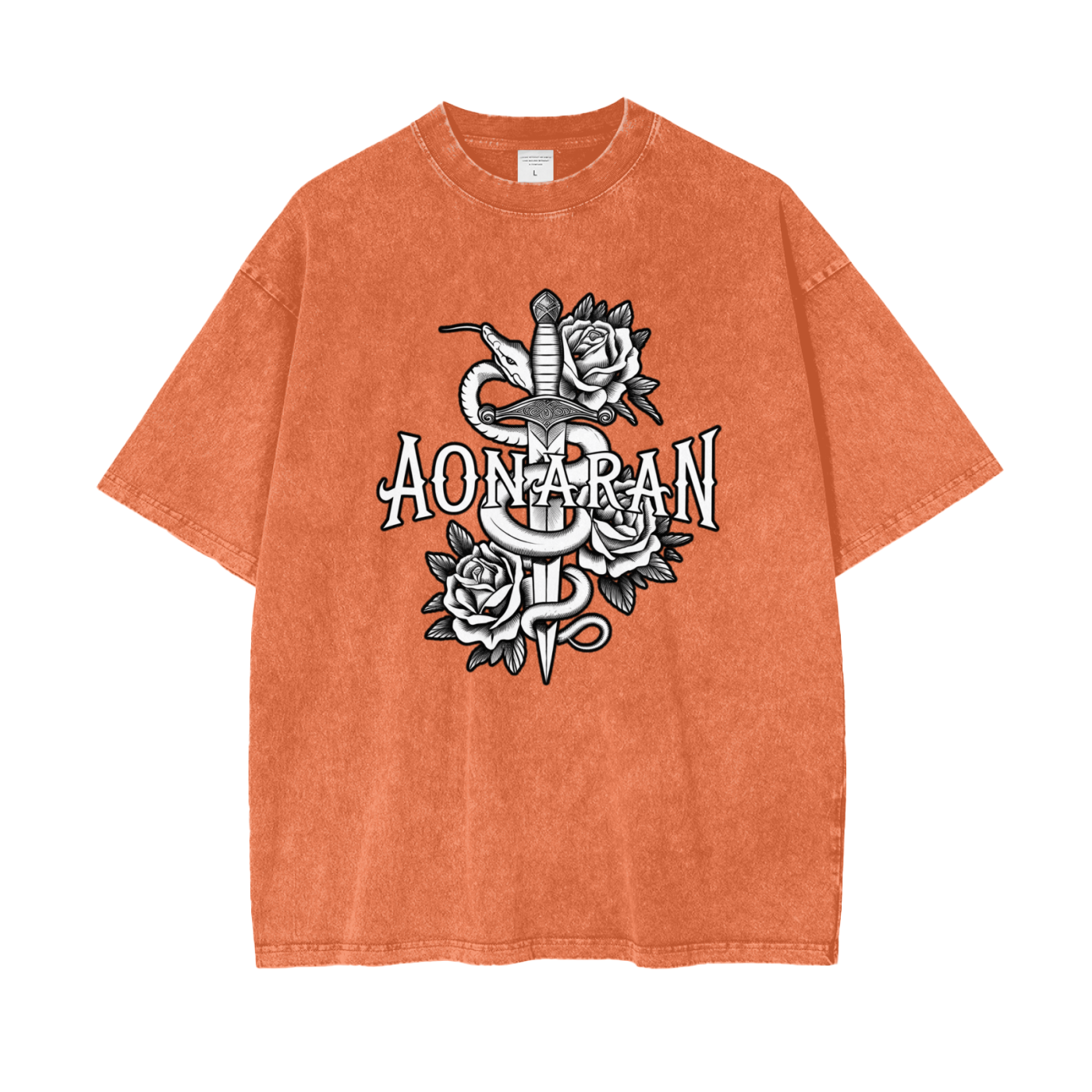 Aonaran Graphic Acid Wash Oversize T-Shirt
