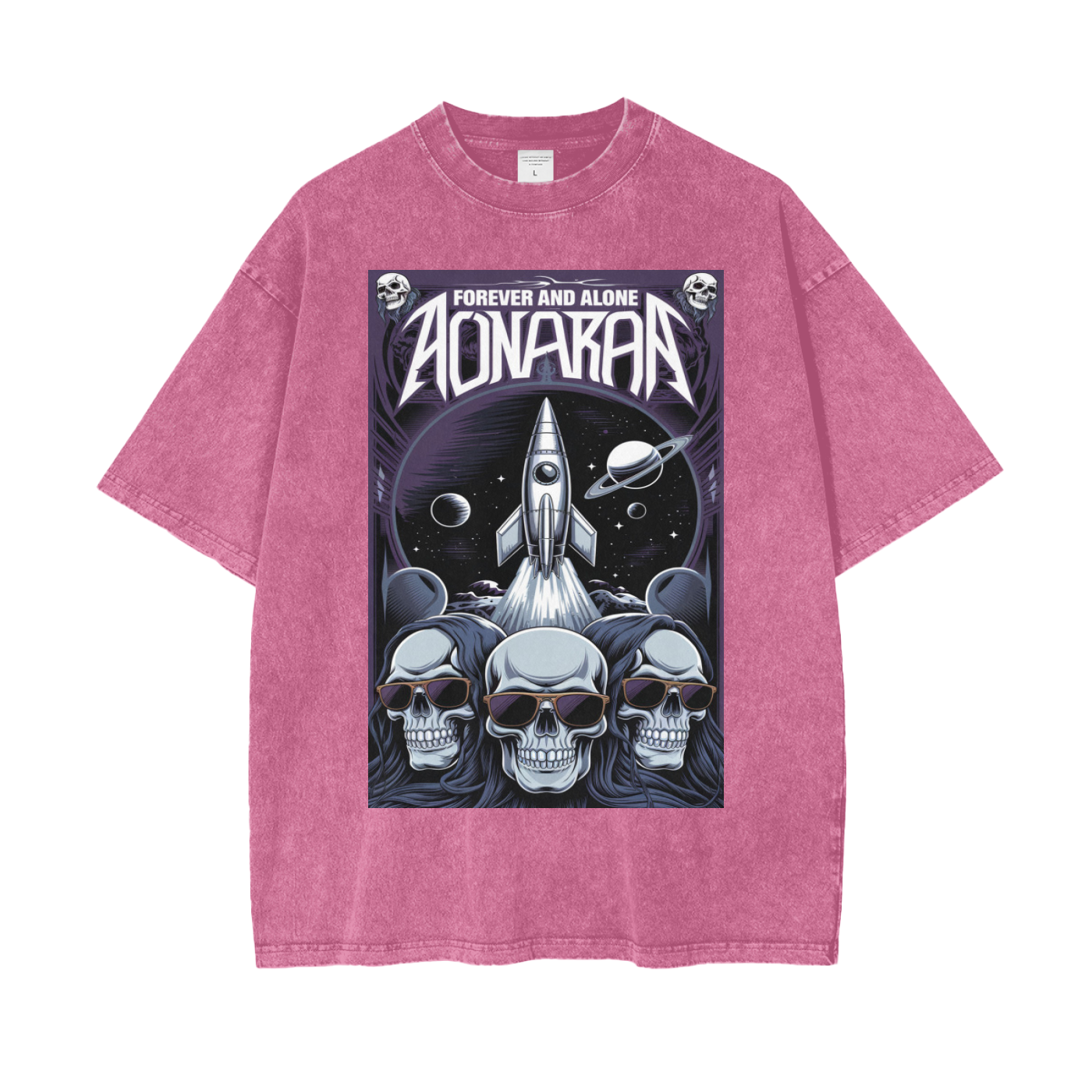 Aonaran Graphic Acid Wash Oversize T-Shirt