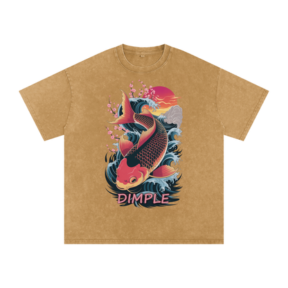 Dimple Acid Wash Oversize T-Shirt