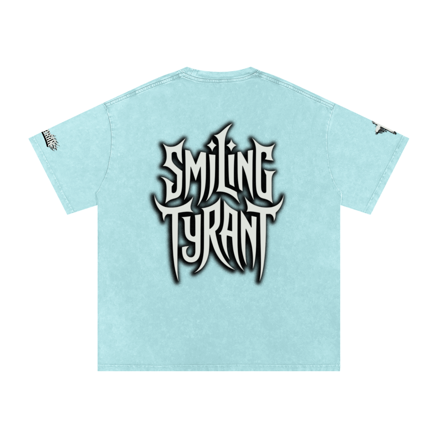 Smiling Tyrant Snow Washed Oversized Cotton T-Shirt
