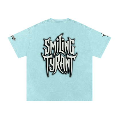 Smiling Tyrant Snow Washed Oversized Cotton T-Shirt