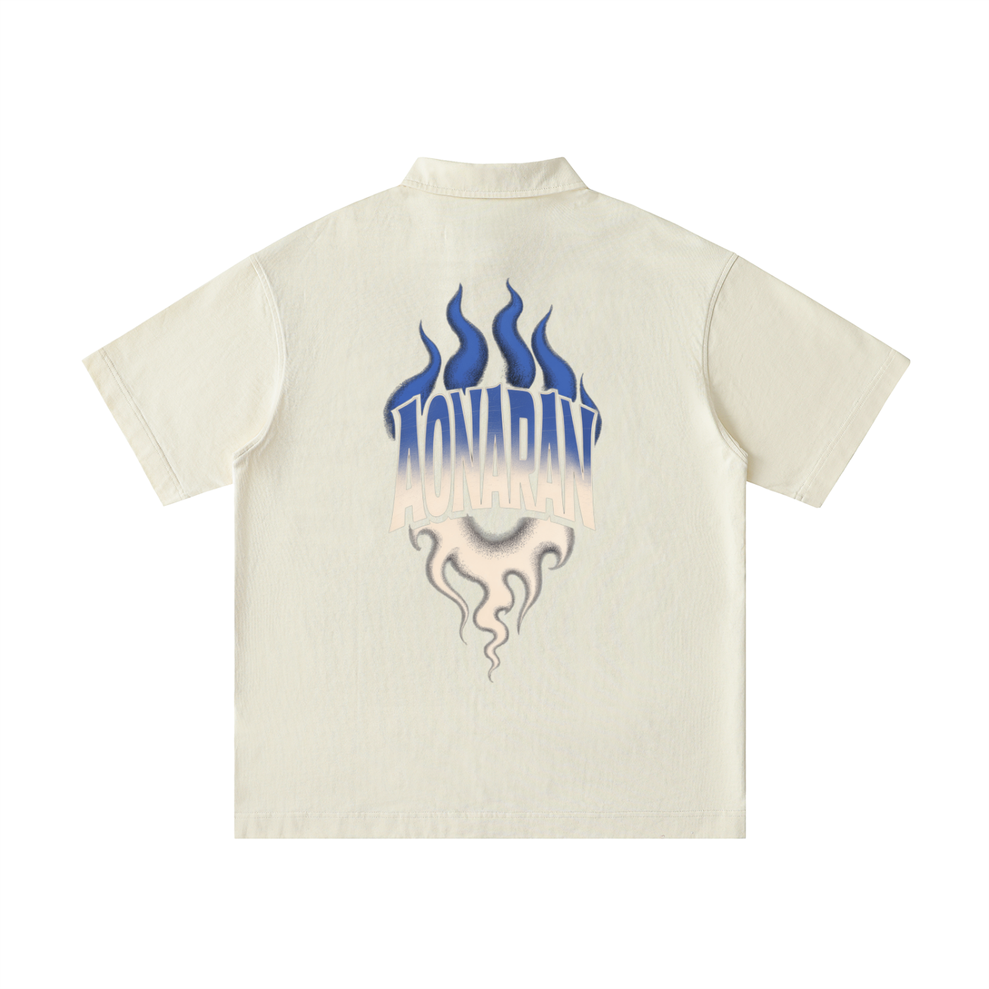 Aonaran Varsity Loose Cotton Short-Sleeve Polo Shirt