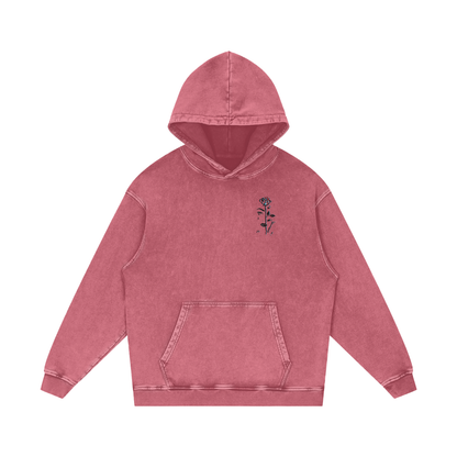 Aonaran 3D Bone Acid Wash Oversize Hoodie