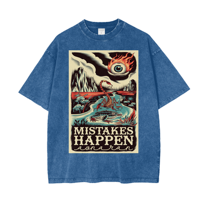 Aonaran Graphic Acid Wash Oversize T-Shirt