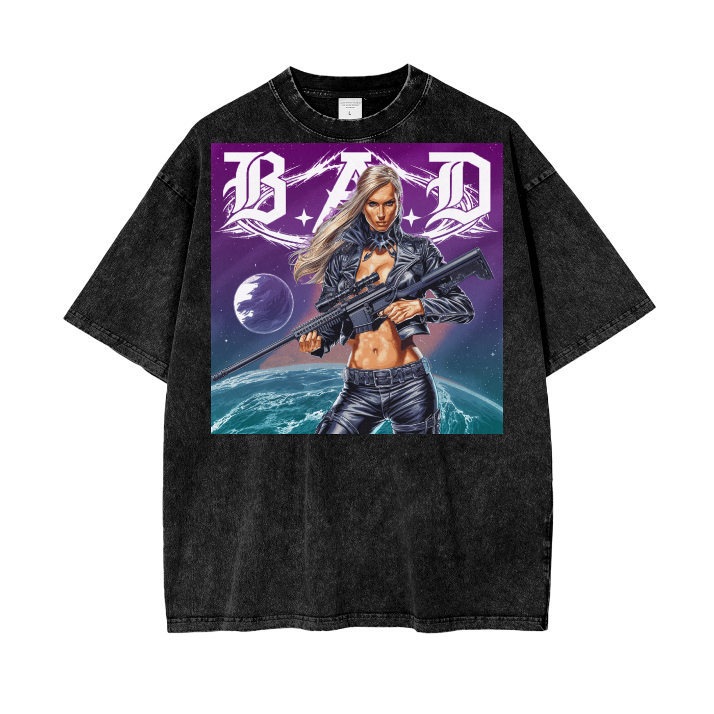 B.A.D. Oversize Snow Washed T-Shirt