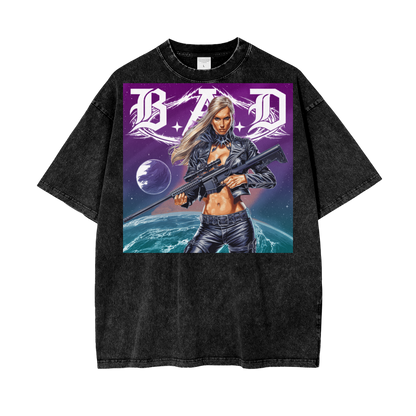 B.A.D. Oversize Snow Washed T-Shirt
