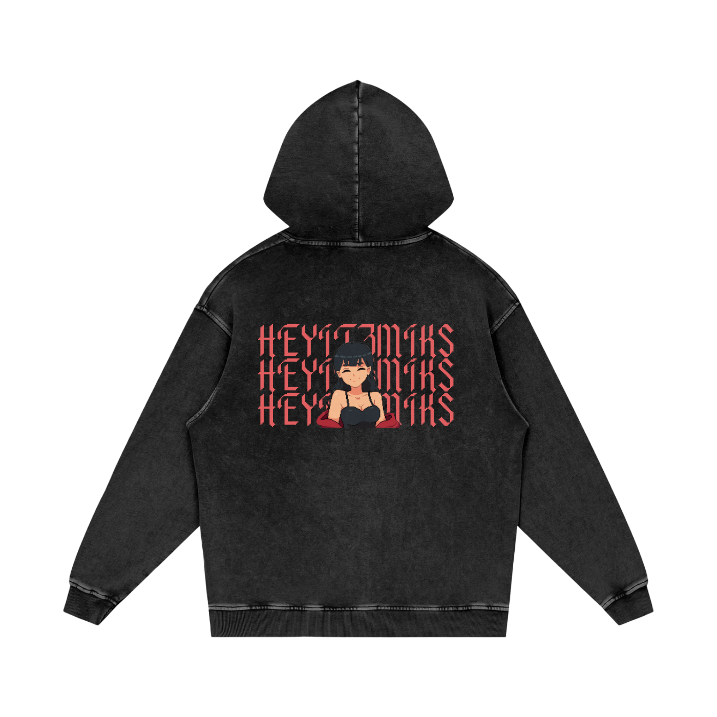 HeyItzMiks Acid Wash Oversize Hoodie
