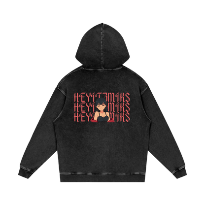 HeyItzMiks Acid Wash Oversize Hoodie