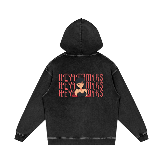 HeyItzMiks Acid Wash Oversize Hoodie