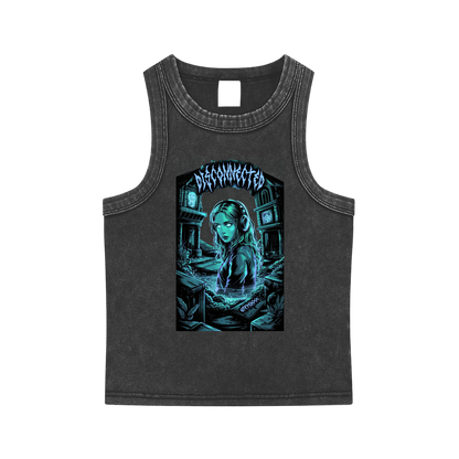 Disconnected Snow Washed Tank Top