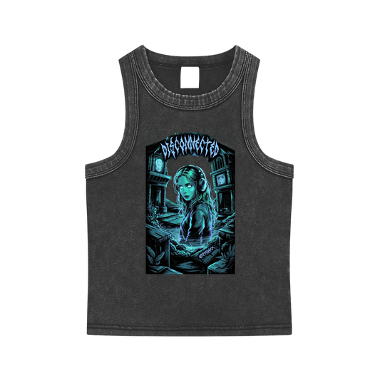 Disconnected Snow Washed Tank Top