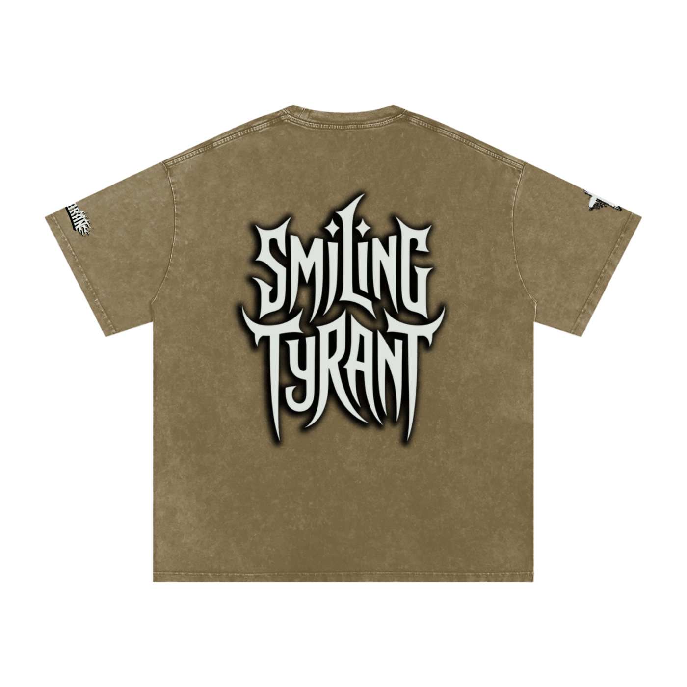 Smiling Tyrant Snow Washed Oversized Cotton T-Shirt