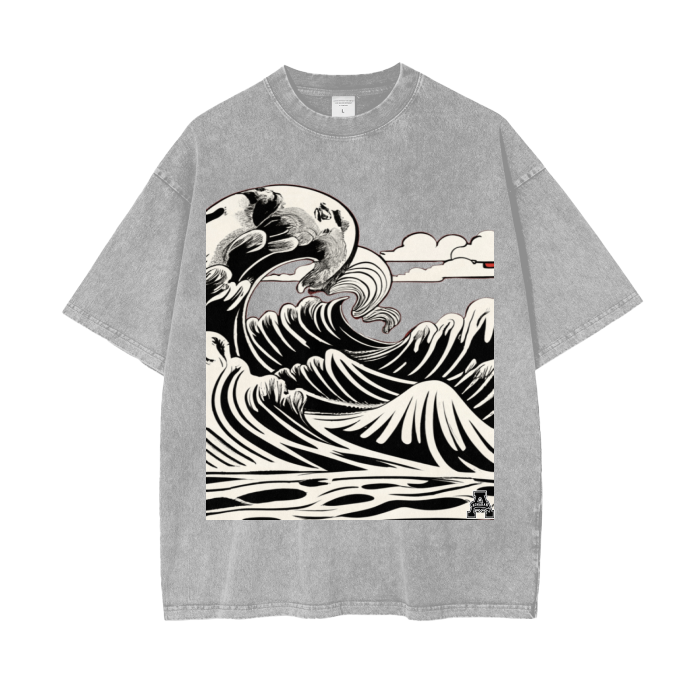 Aonaran Graphic Acid Wash Oversize T-Shirt