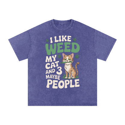 Aonaran 420 Acid Wash Oversize T-Shirt