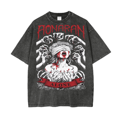Aonaran Graphic Acid Wash Oversize T-Shirt