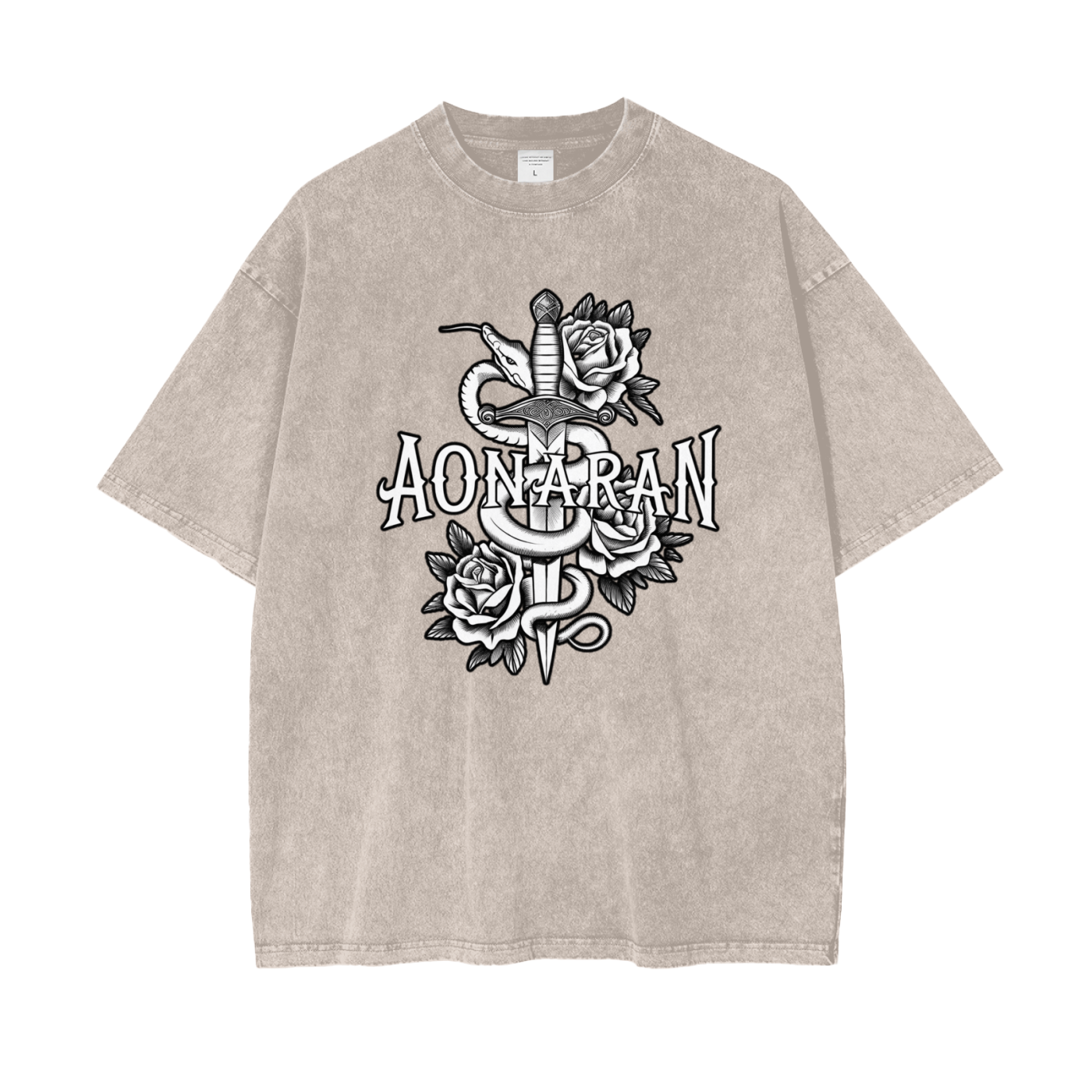Aonaran Graphic Acid Wash Oversize T-Shirt
