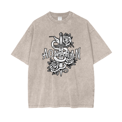 Aonaran Graphic Acid Wash Oversize T-Shirt