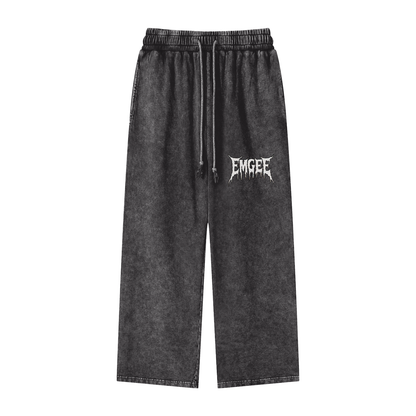 EMGEE Acid Wash Straight Leg Pants