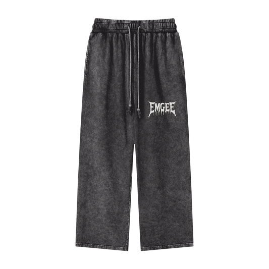 EMGEE Acid Wash Straight Leg Pants