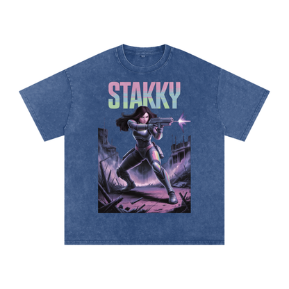 Stakky Season 2 Acid Wash Oversize T-Shirt