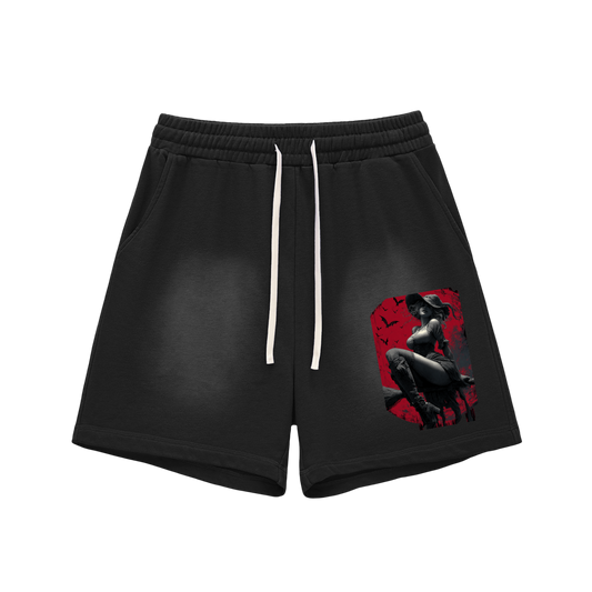 Dimple Season 2 Sun Fade Raw Edge Cotton Shorts