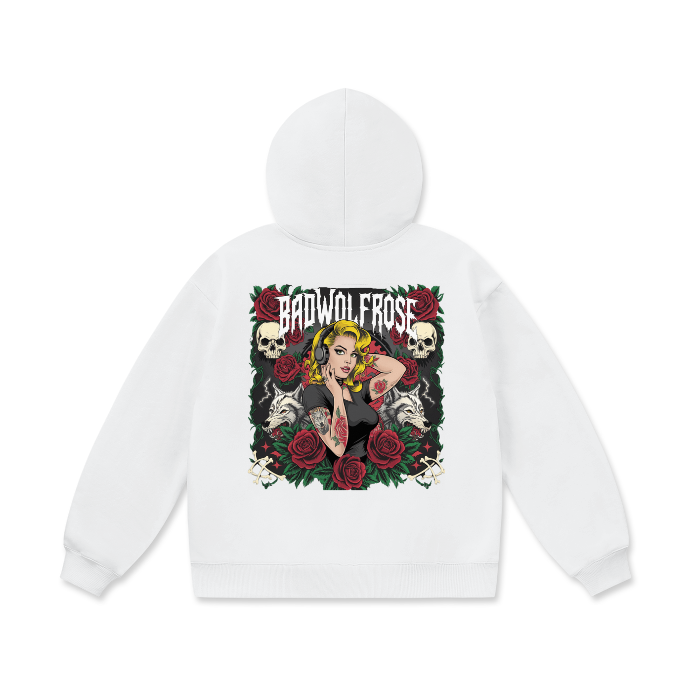 BadWolfRose Oversize Heavyweight Fleece Hoodie