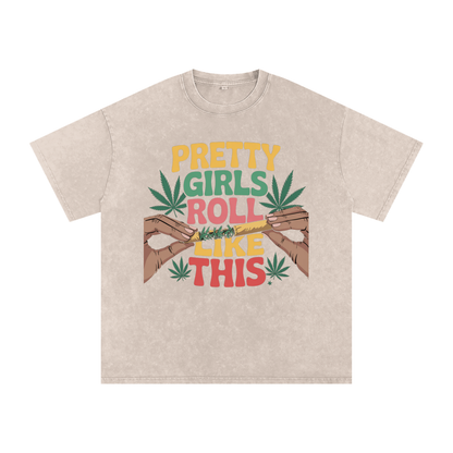 Aonaran 420 Acid Wash Oversize T-Shirt