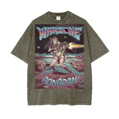 Aonaran Graphic Acid Wash Oversize T-Shirt