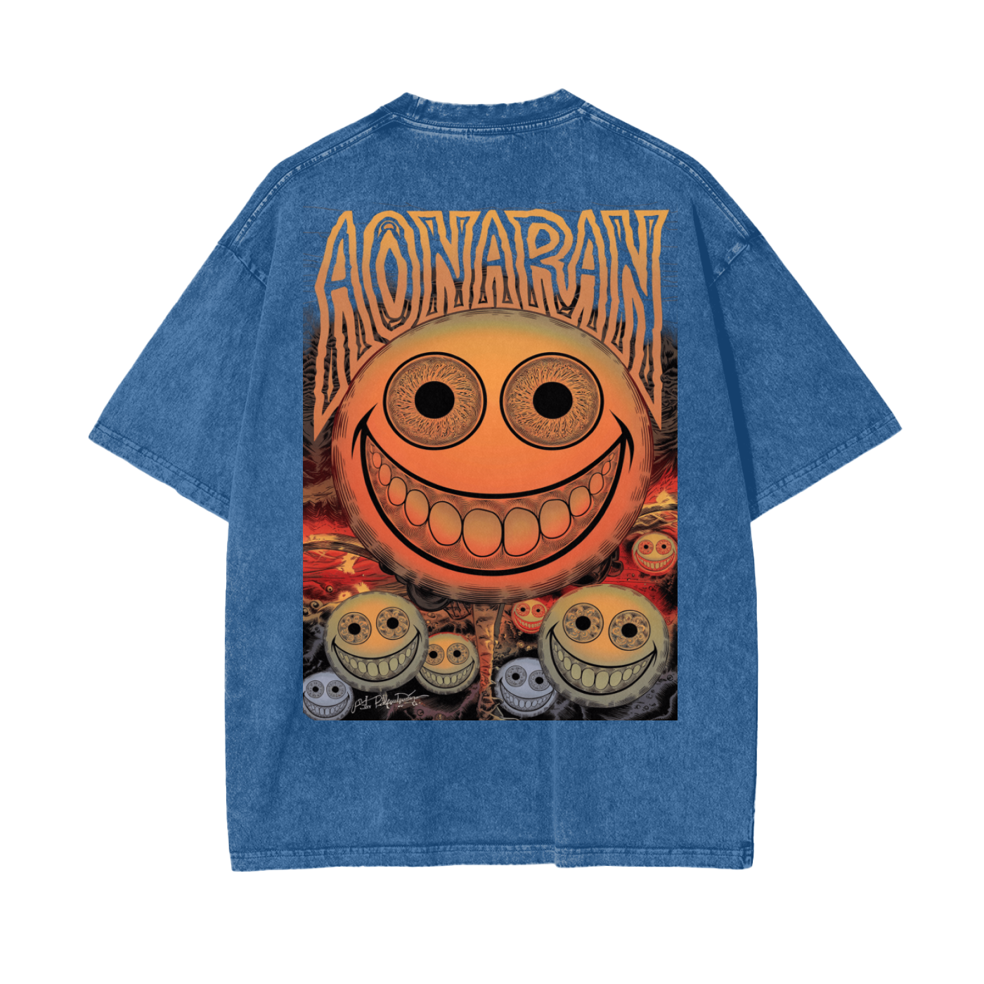 Aonaran Reversed Oversize Snow Washed T-Shirt