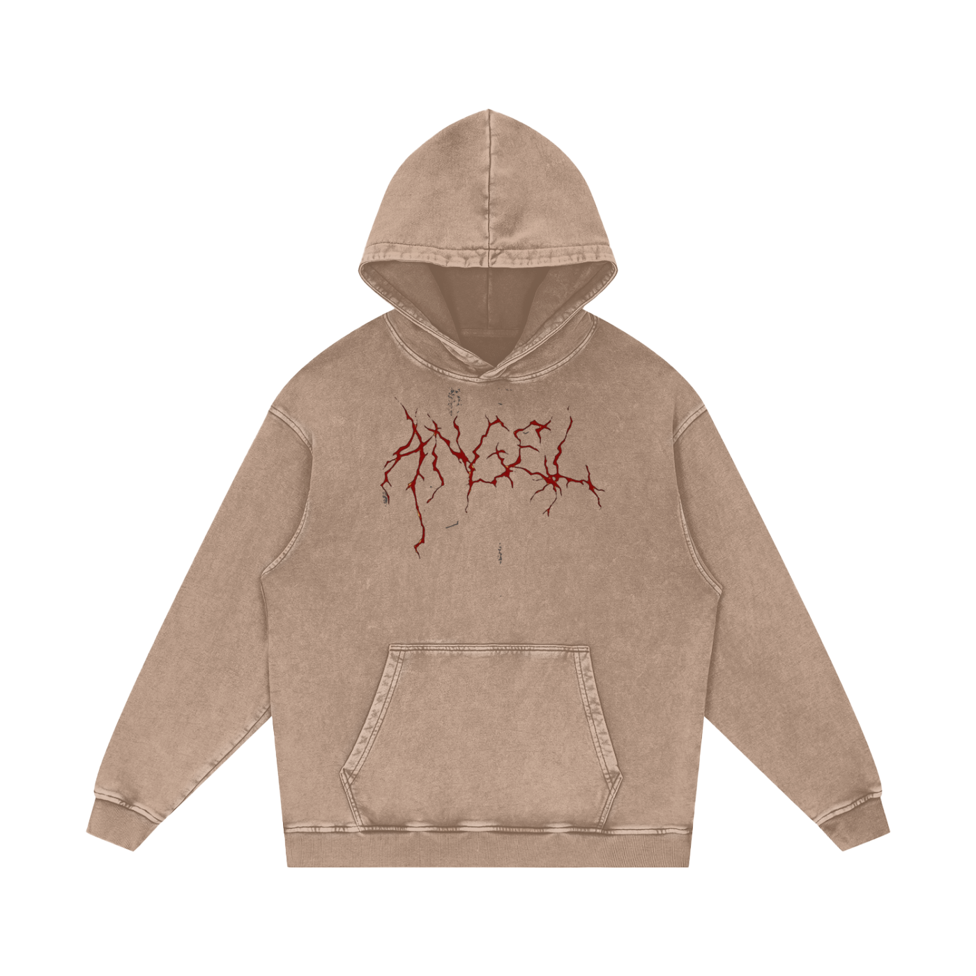 Cold World Acid Wash Oversize Hoodie