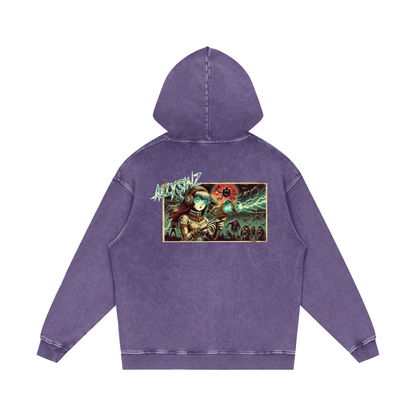 Allysinz Acid Wash Oversize Hoodie