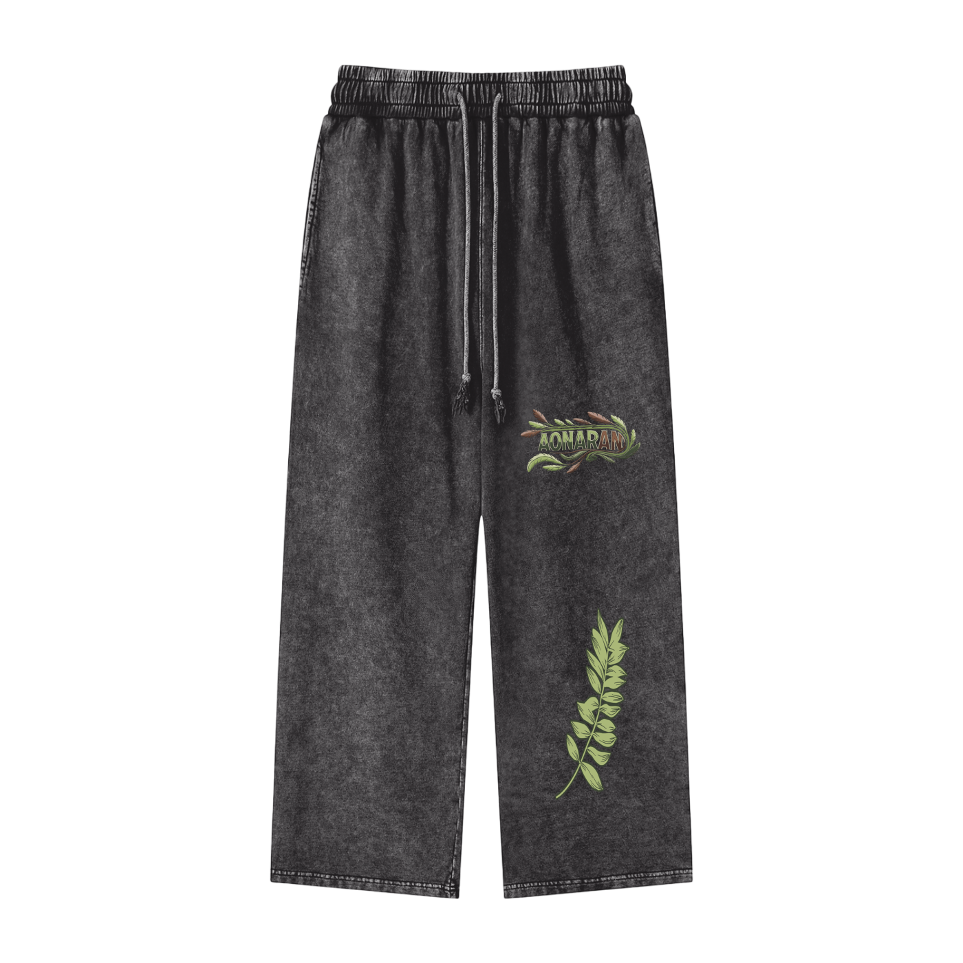 Aonaran Elementals Acid Wash Straight Leg Pants