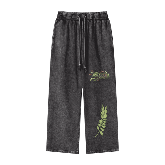 Aonaran Elementals Acid Wash Straight Leg Pants