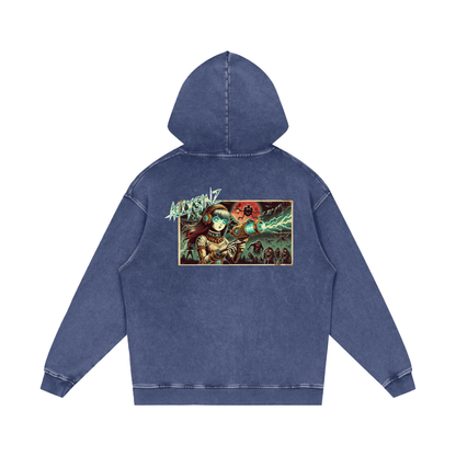 Allysinz Acid Wash Oversize Hoodie