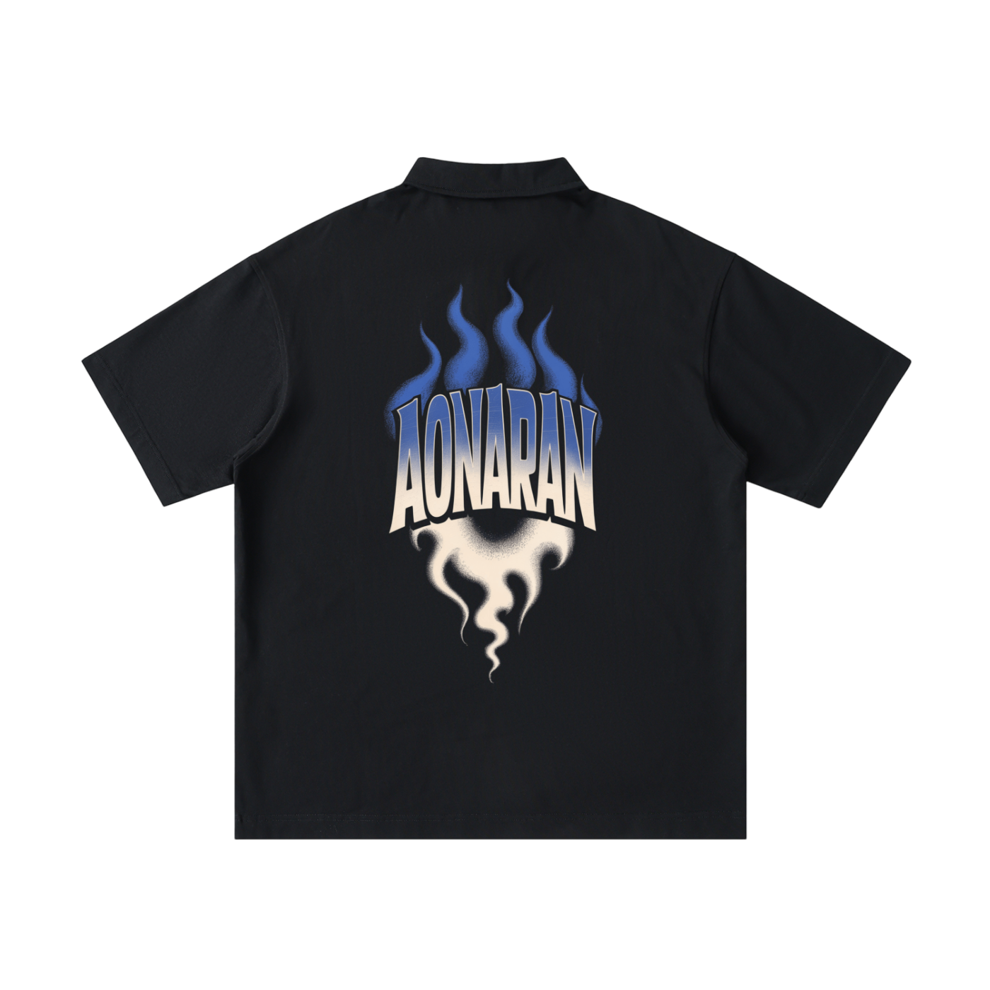 Aonaran Varsity Loose Cotton Short-Sleeve Polo Shirt