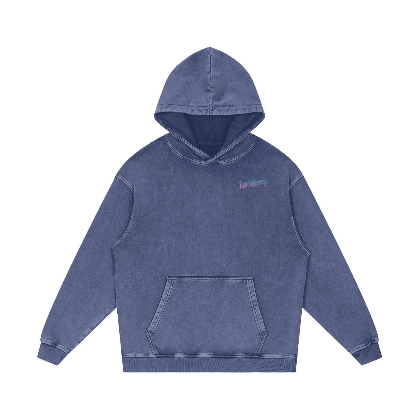BaddieBreezy Acid Wash Oversize Hoodie