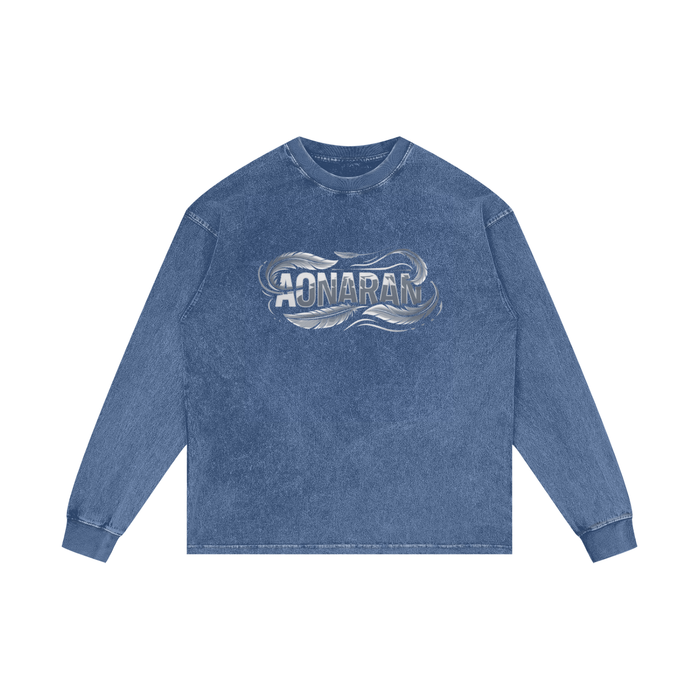 Aonaran Elementals Acid Wash Oversize Long Sleeve T-Shirt