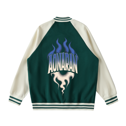 Aonaran Varsity Two Tone Raglan Sleeve Varsity Jacket