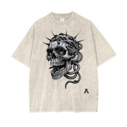 Aonaran Graphic Acid Wash Oversize T-Shirt