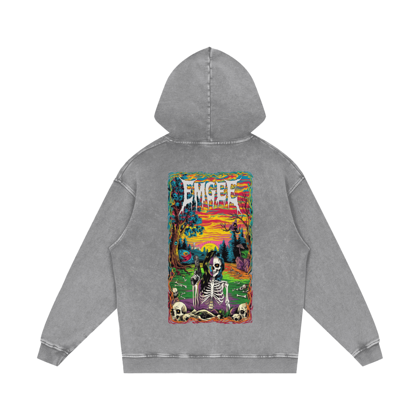 EMGEE Acid Wash Oversize Hoodie