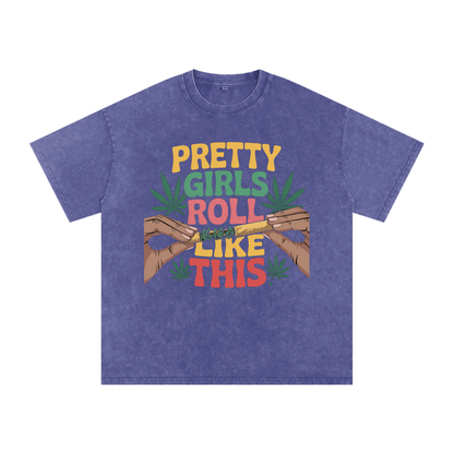 Aonaran 420 Acid Wash Oversize T-Shirt